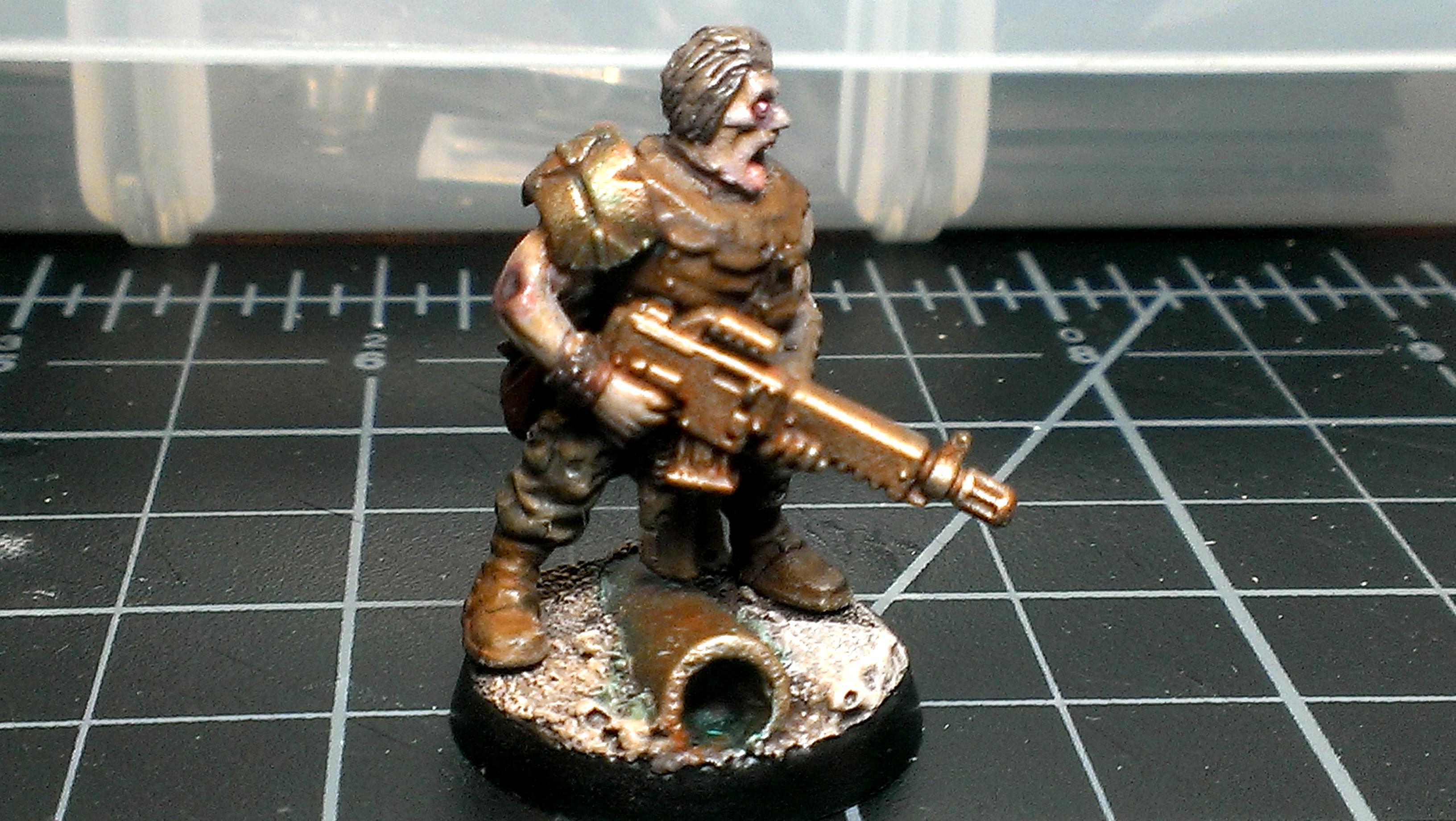 Scavvy With Autogun - Necromunda - Rare - Metal